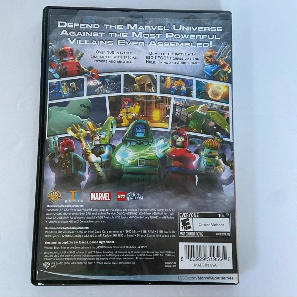 LEGO Marvel Super Heroes (PC, 2013) Complete In Box.